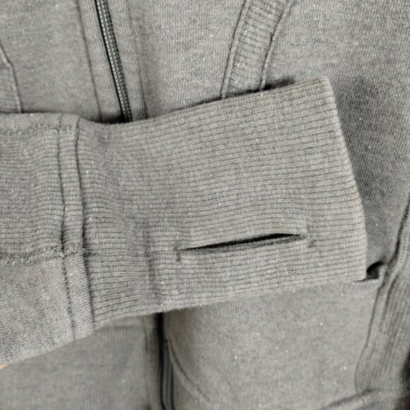 Lululemon Full Zip Scuba Hooded Jacket Grey Sparkle Size 4 - Picture 5 of 12
